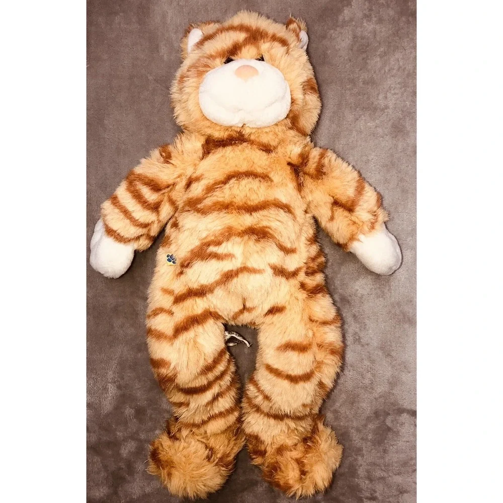 Vintage 2002 Build A Bear Orange Cat‎ With Outfit Sketchers Shoes BABW